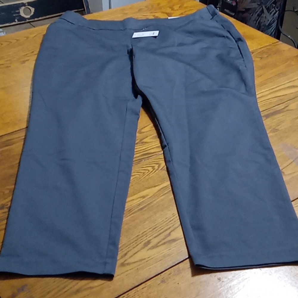 Croft & Barrow Womens Pants Slacks Trousers Work Charcoal GREY DARK Stretch  NEW